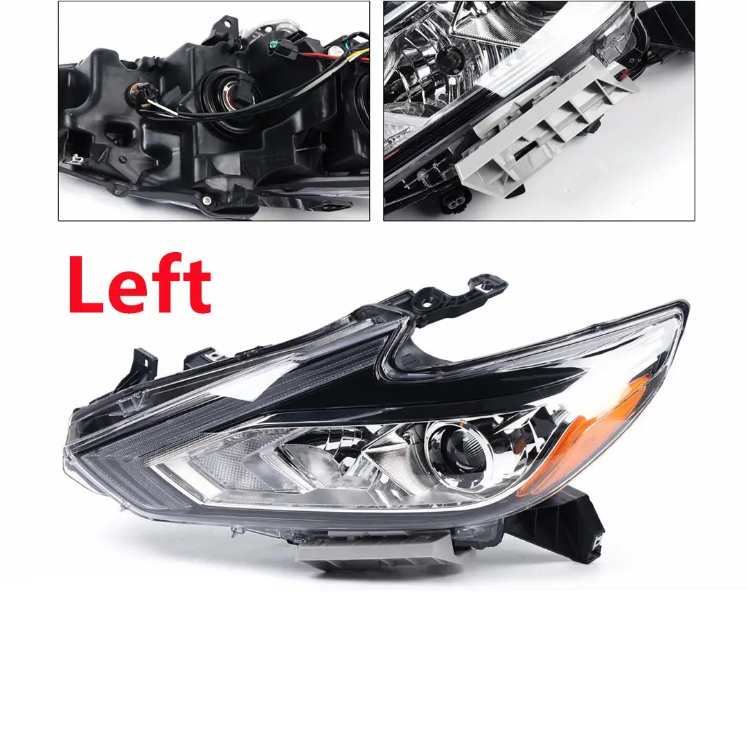 For 2016 2017 2018 Nissan Altima Headlight Factory Halogen Headlamp Right/Left Side White Background