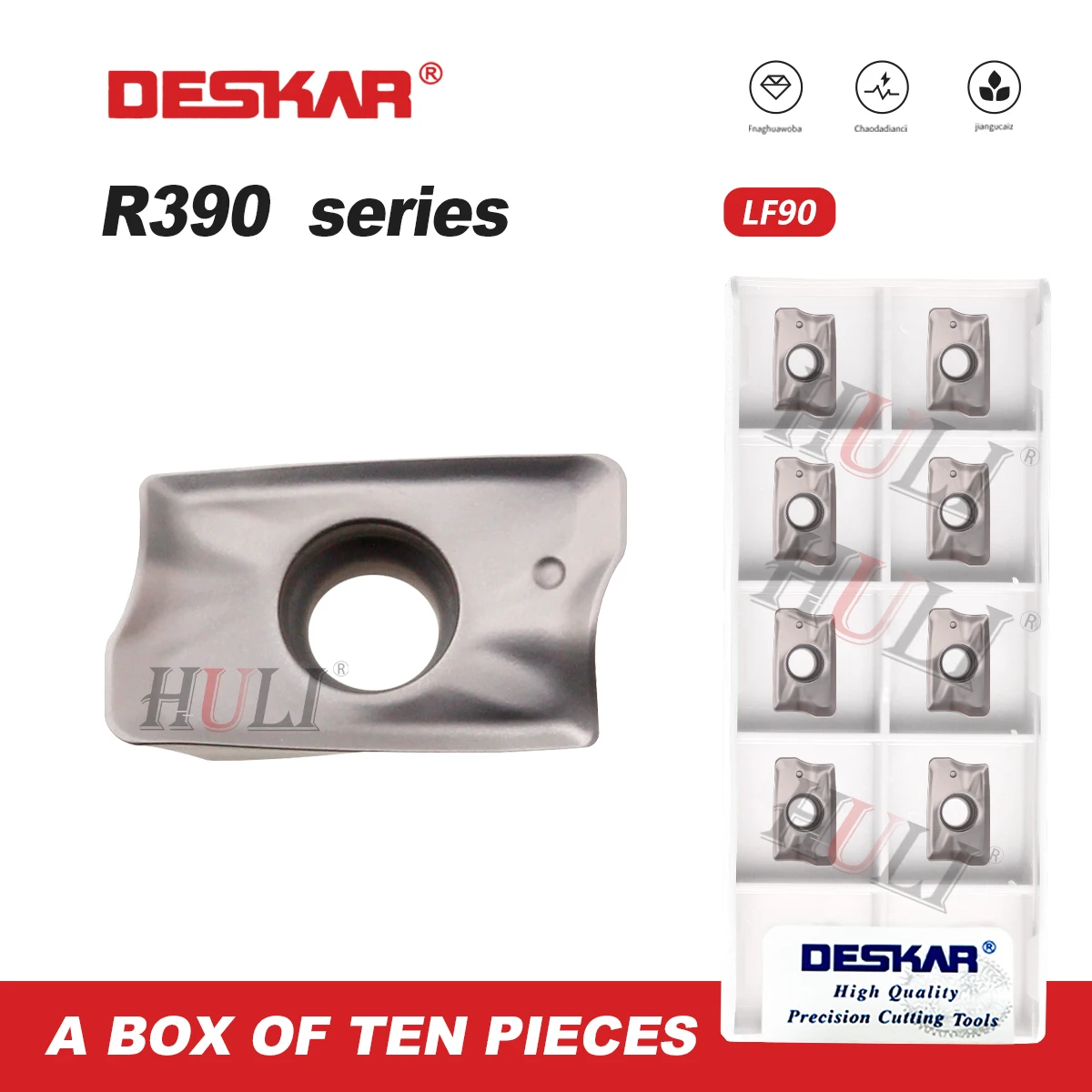 

Токарный станок с ЧПУ DESKAR с цифровым управлением, 100% оригинал R390-11T308M-PL LF90, используемый для обработки стальных деталей, режущий инструмент с керамической серии