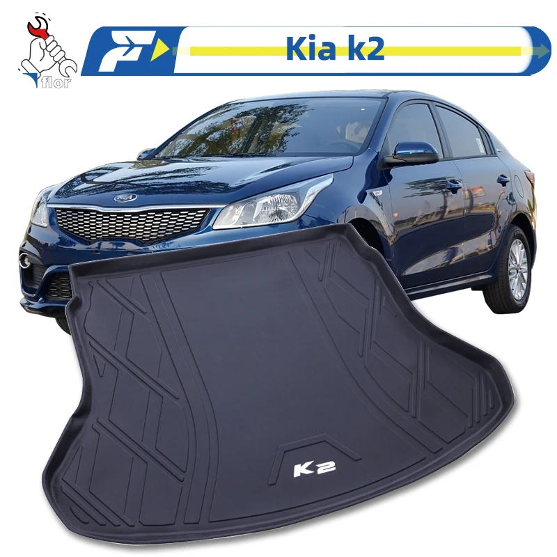 

Для Kia k2 2011-2018 TPE автомобильный коврик в багажник, индивидуальный коврик для багажника, всесезонный коврик для багажника, защитный коврик для багажника, водонепроницаемый коврик