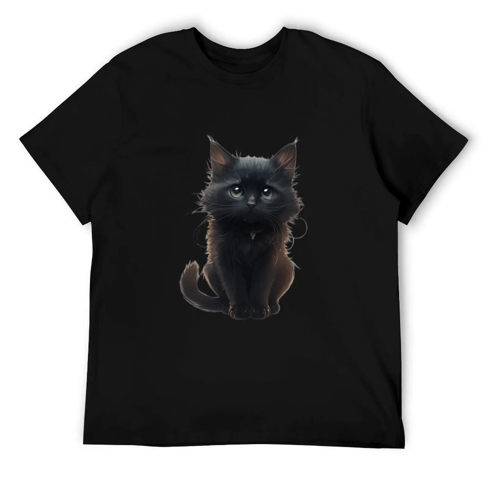 

Black cat T-Shirt man t shirts for men casual t shirt man cotton T-Shirt