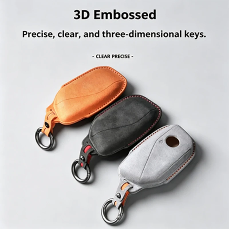 

Car Key Case Cover for 7 Series G70 I7 5 Series I5 X5 G05 X6 G06 IX1 U11 BEV G60 BEV BEVSedan G60 High-quality Suede Keychain