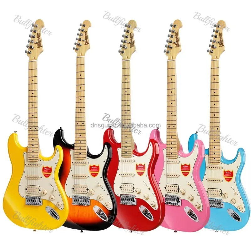 Bullfighter Electric Guitar D-120  Solid Poplar Solid Poplar for Learner Ssh Top Quality