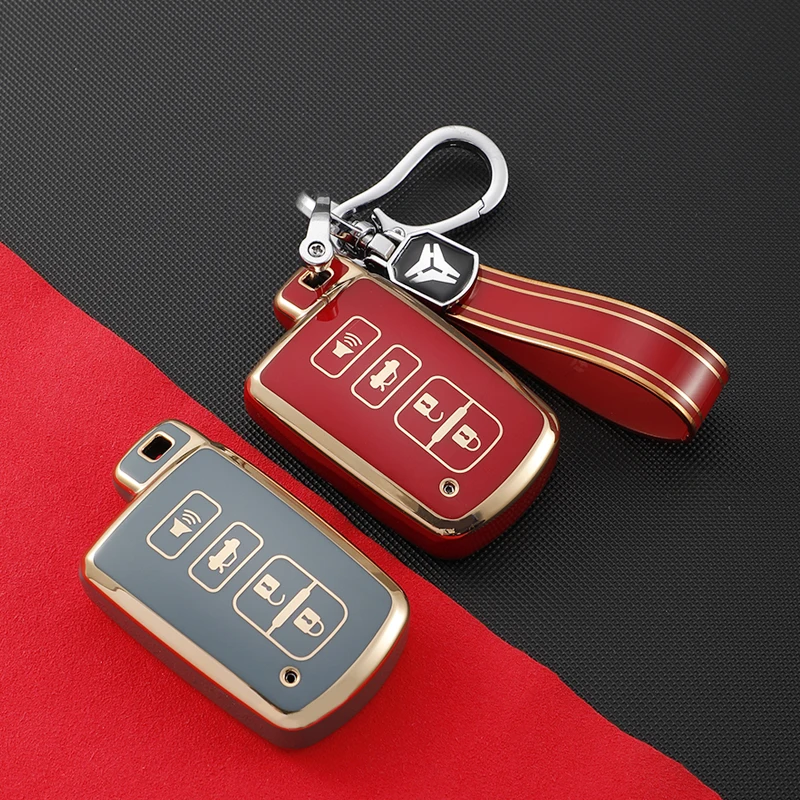 

Чехол из ТПУ для автомобильного дистанционного ключа, чехол для Toyota Corolla Camry RAV4 Highlander Auris CHR Avalon Land Cruiser, держатель брелка без ключа