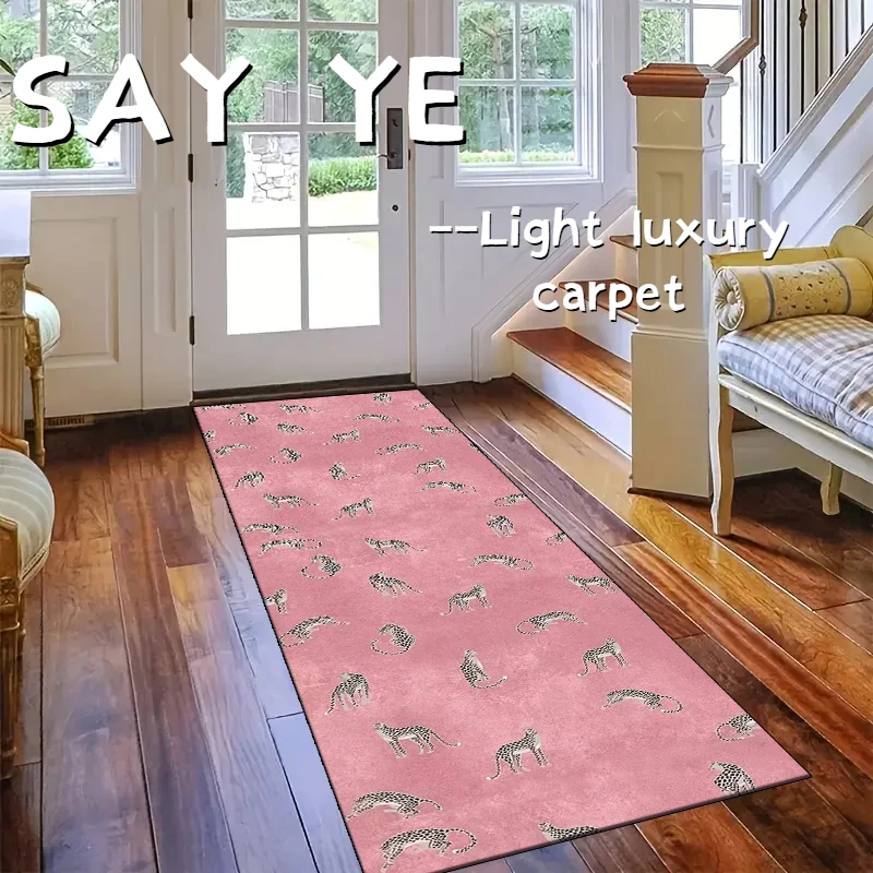 Light Luxury Decorate Corridor Floor Mat Entry Door Indoor Non-slip Entrance Soft Carpet Corridor Aisle Plush Rug Ковер Tapis 러그
