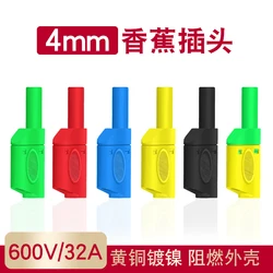 4mm Safety High Voltage Banana Plug 4mm Jack Can Be Overlapped with Nickel Plated Lantern Flower Type Welded Connector