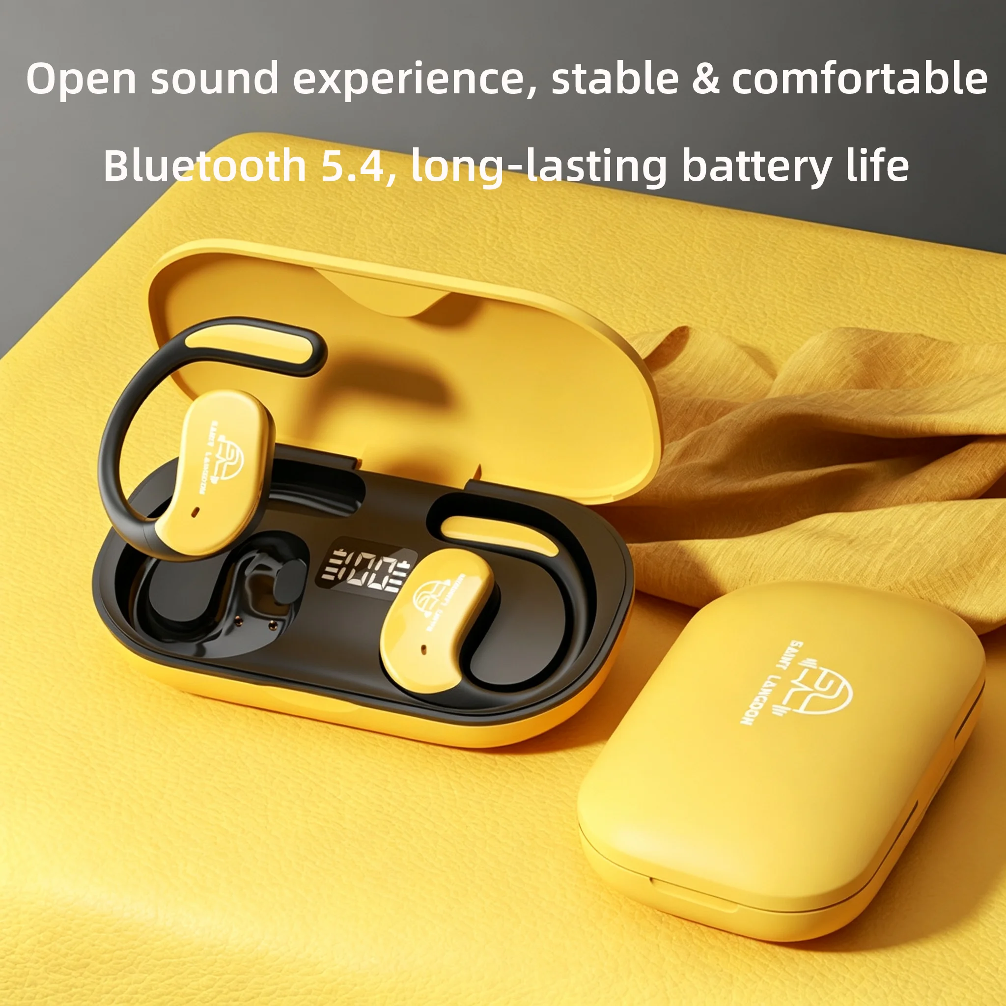 Ear Hook Style Earphone Comfortable Wear Bluetooth 5.4 HD Call Open Style Headset Directional Sound Transmission Listen Music