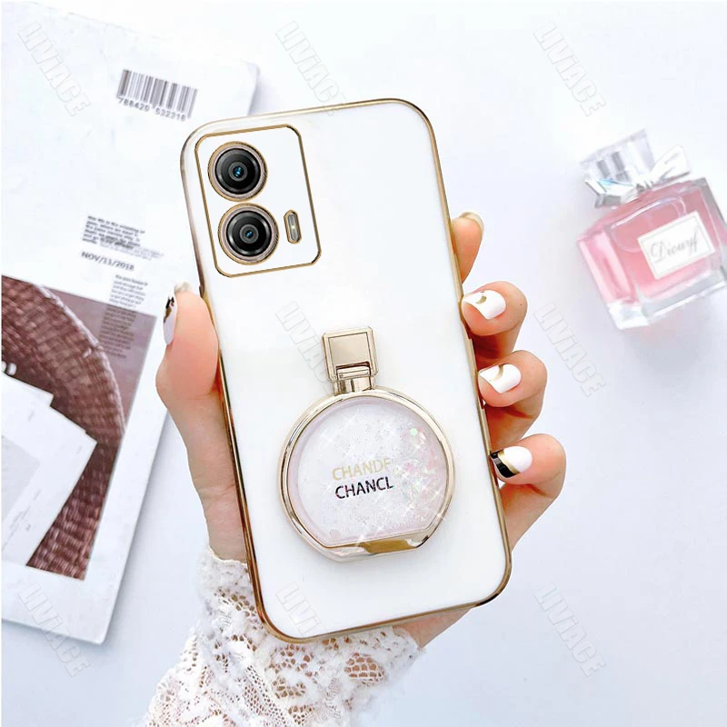 MotorolaG53 Quicksand Perfume Holder Phone Case On For Mototola Moto G53 MotoG53 MotorolaG 53 Luxury Cover