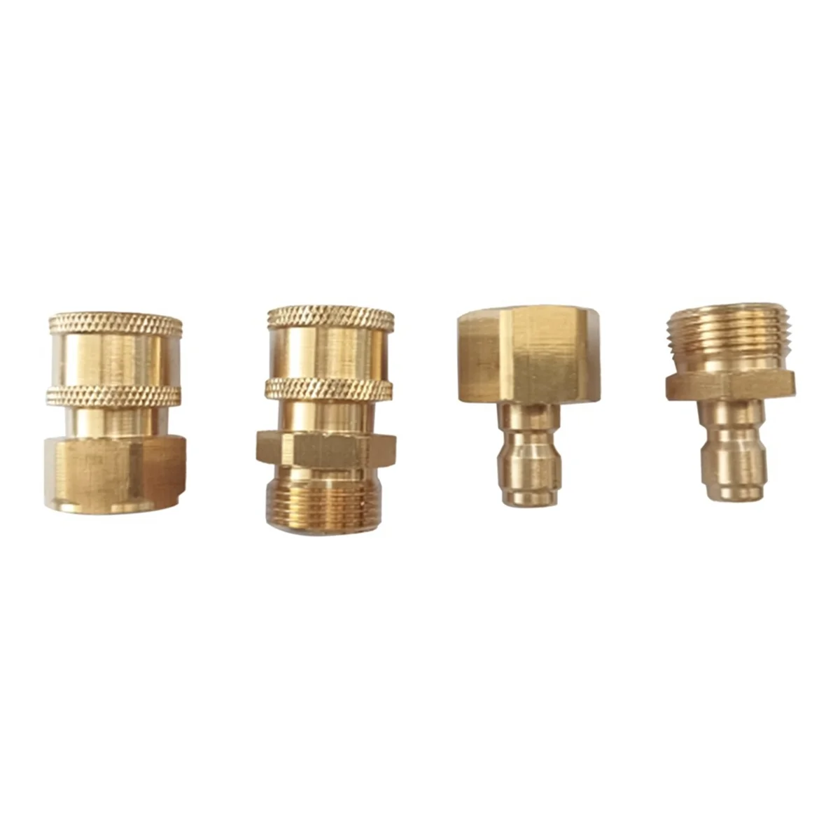 

4Pcs M22-14mm to 1/4in Pressure Washer Adapter Set, Power Washer Fittings Adapter Pressure Washer Fast Connect Kit