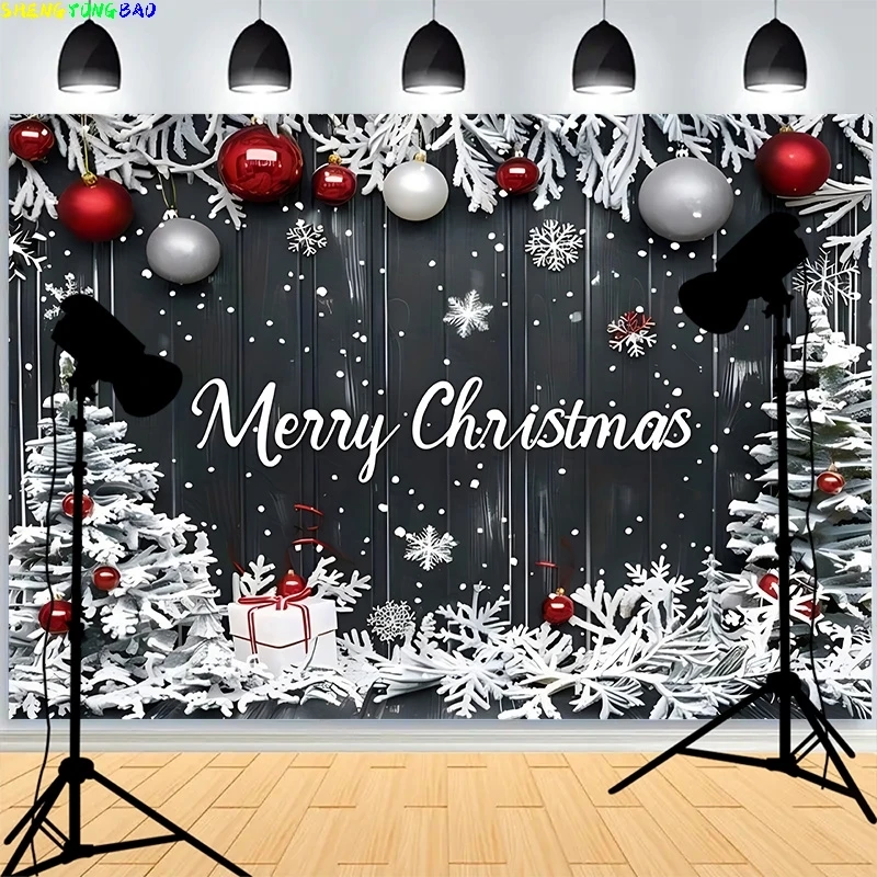 

Merry Christmas Background Fireplace Living Room Window Decoration Family Party New Year Photography Backdrops AG-07