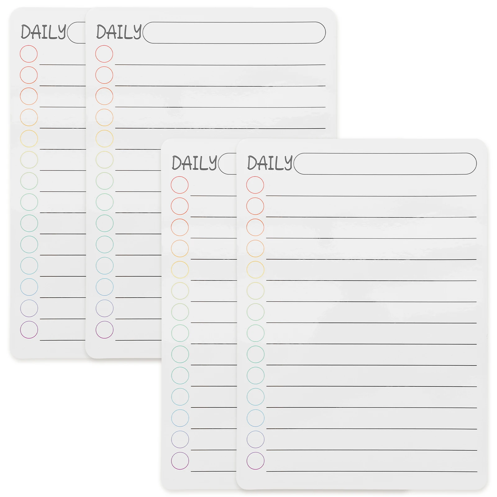 

4 Pcs Magnetic Planner Board for Fridge Erasable Daily Schedule Whiteboard Soft Surface Long Term Use Dry Erase Plan Board