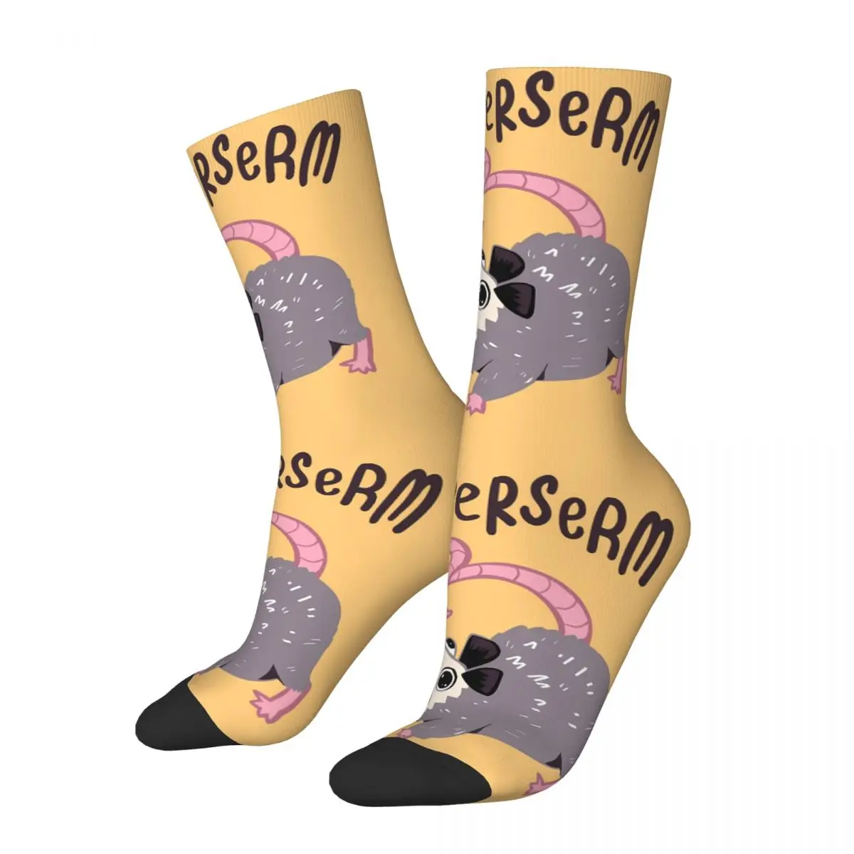 

Happy Funny Men's Socks Opperserm Retro Harajuku Opossum Cute Animal Hip Hop Novelty Crew Crazy Sock Gift Pattern Printed