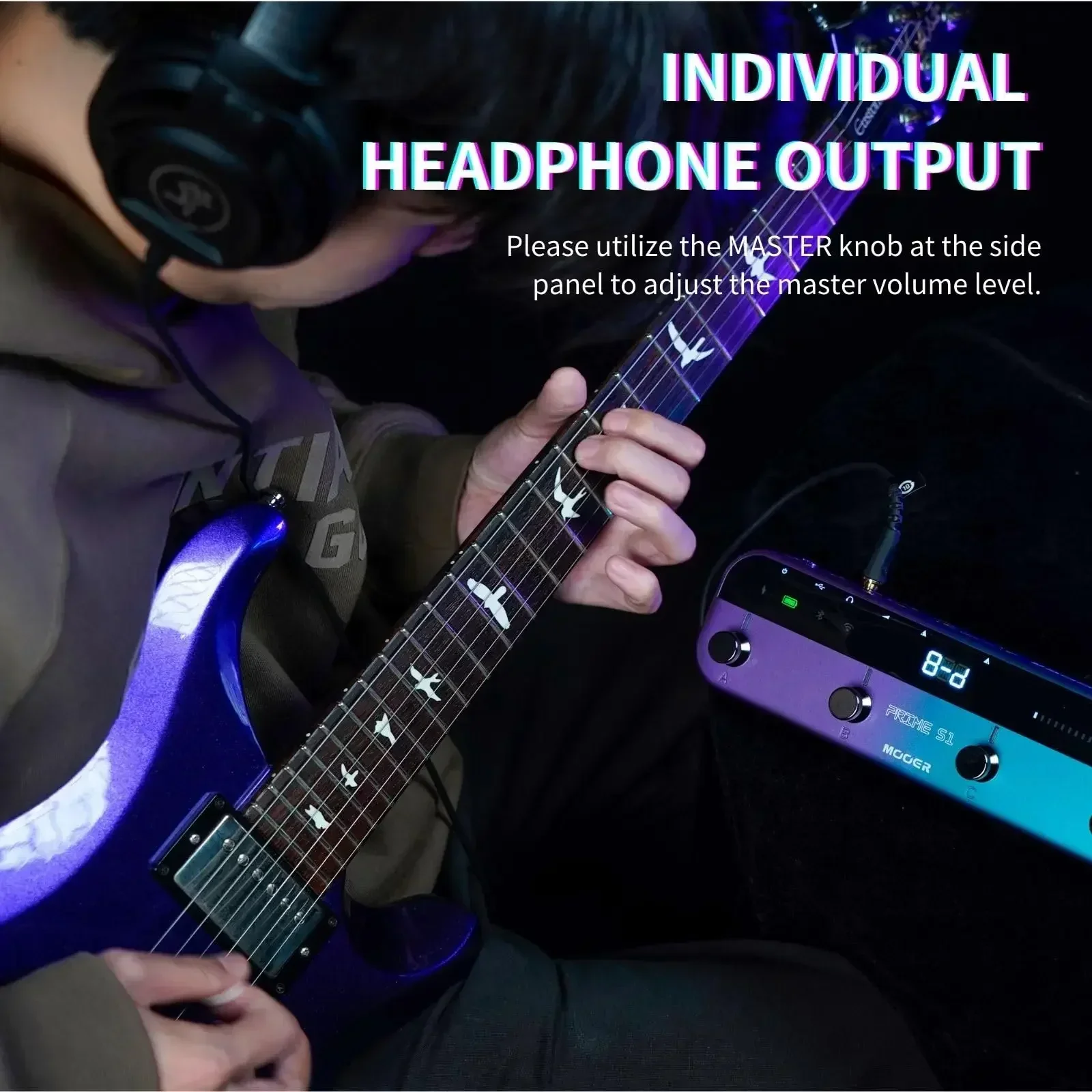 MOOER Gitaar Multi-Effect Pedaal Prime S1 Met 128 Gitaar Effecten Drum Machine Tuner Oplaadbare 80s Looper Met Bluetooth Pedaal