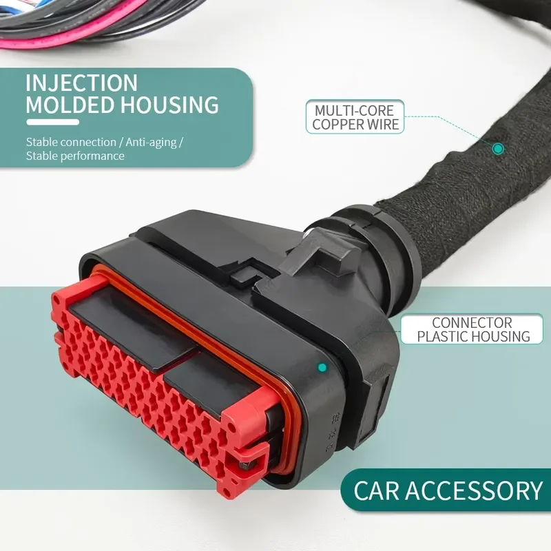 IP67 Waterproof Automotive Wiring Harness Injection Molded Multi Pin Connector Cable Assembly For Car Accessories