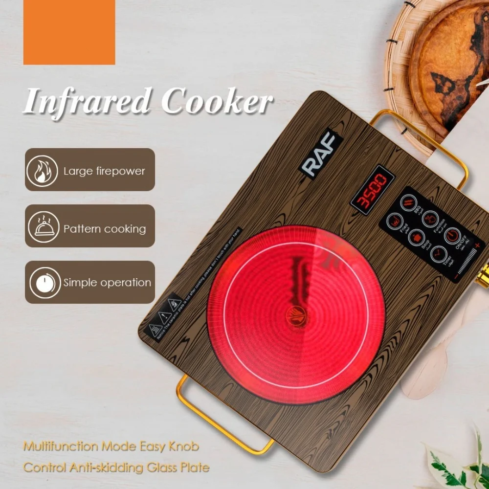 الكهربائية 3500 واط التحكم باللمس وعاء سيراميك التعريفي طباخ فرن مشع الأشعة تحت الحمراء طباخ المحمولة التعريفي طباخ التدفئة