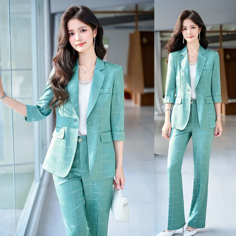 Women's Suit Jacket2024Spring and Summer New Fashion Korean Style Professional Tailored Suit Slim Fit Elegant British Style Casu