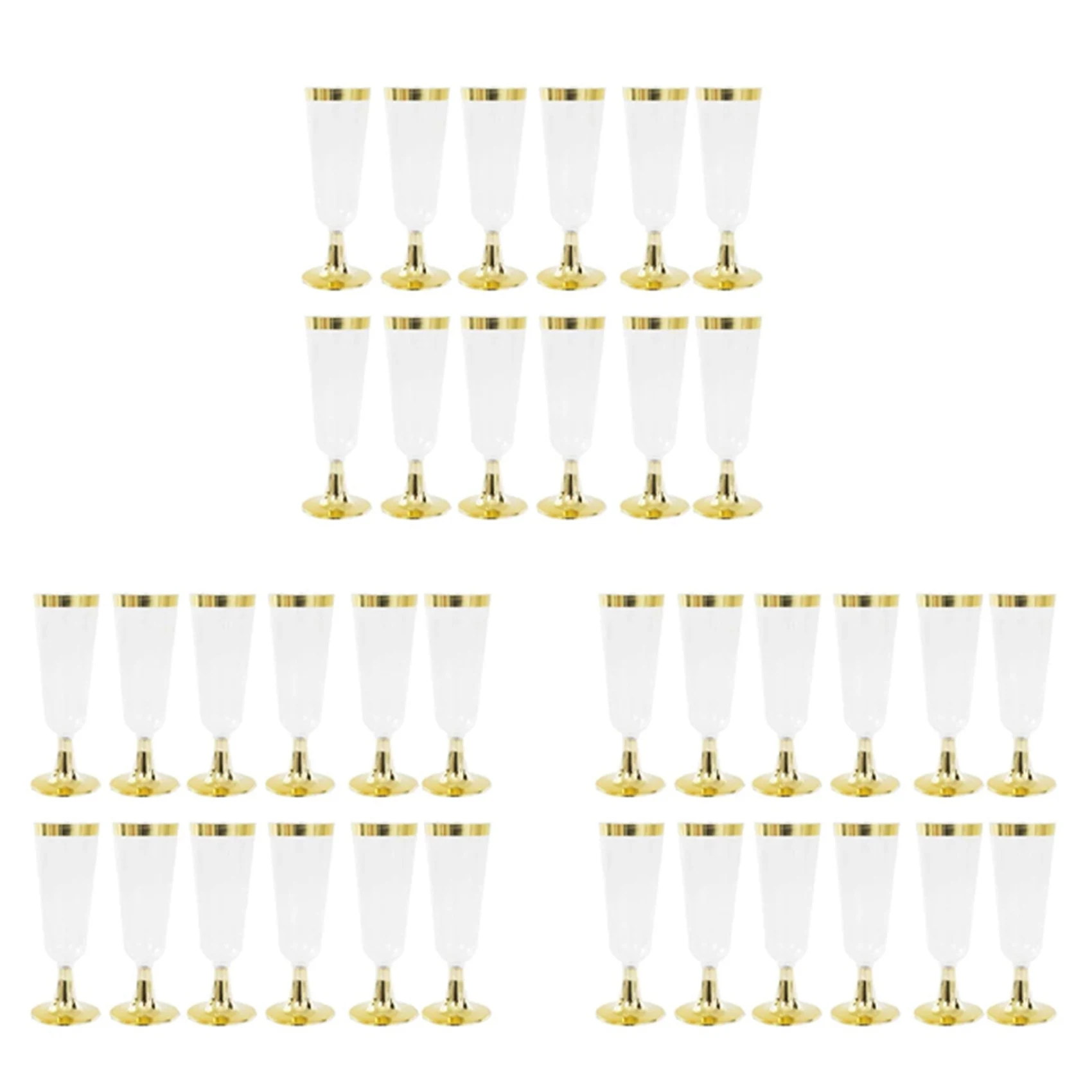 

Стакан для шампанского, посуда для питья для вечеринки, золотой A64Z 36X, свадебная флейта для шампанского, креативная одноразовая пластиковая свадебная чашка