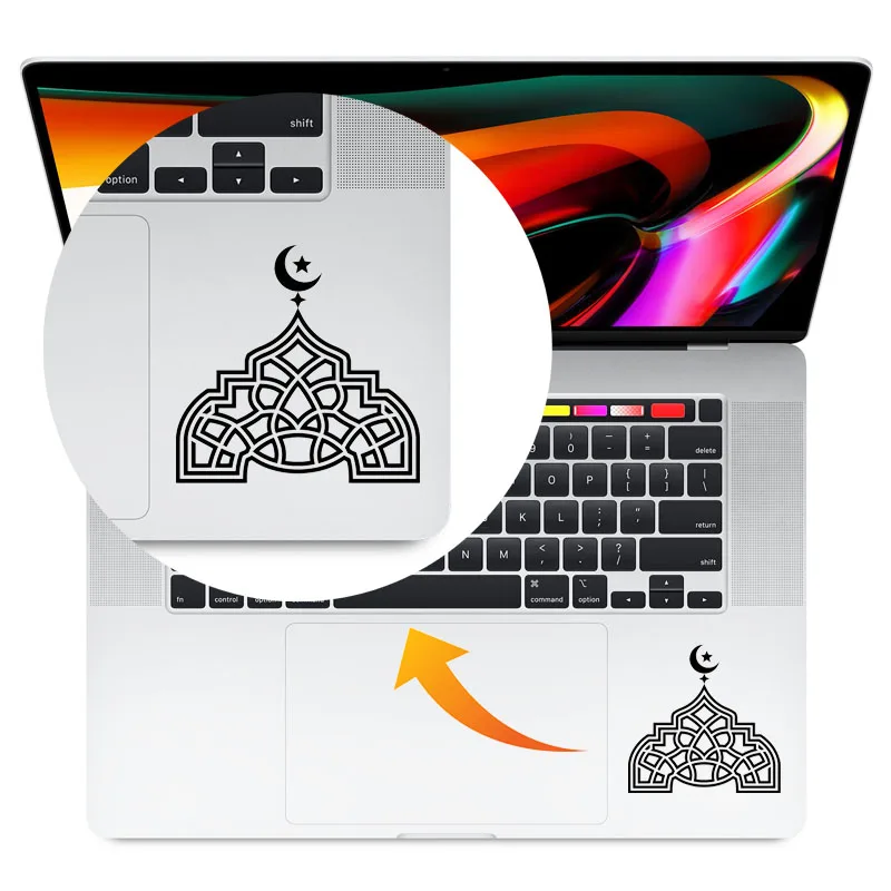 Ramadan kareem Islamic Decal Vinyl Laptop Sticker for Lenovo HP Dell Apple Asus 13 15 Inch Notebook Macbook Skin Trackpad Decor