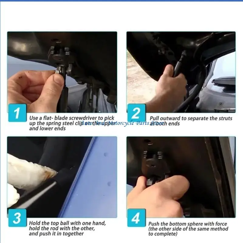 P9FD 2PCS Xe nâng có hỗ trợ Hoods Struts Damper Shock Lift Lift Hỗ trợ cho E53 00-06