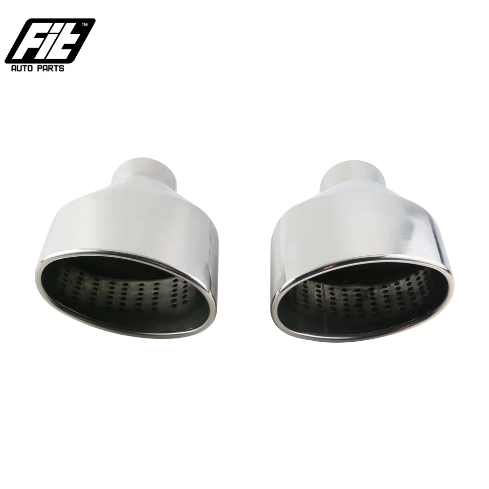 Universal Car Exhaust Tip for Audi Polish Stainless Steel Car Rolled/Oval Outlet Slant End Pipe