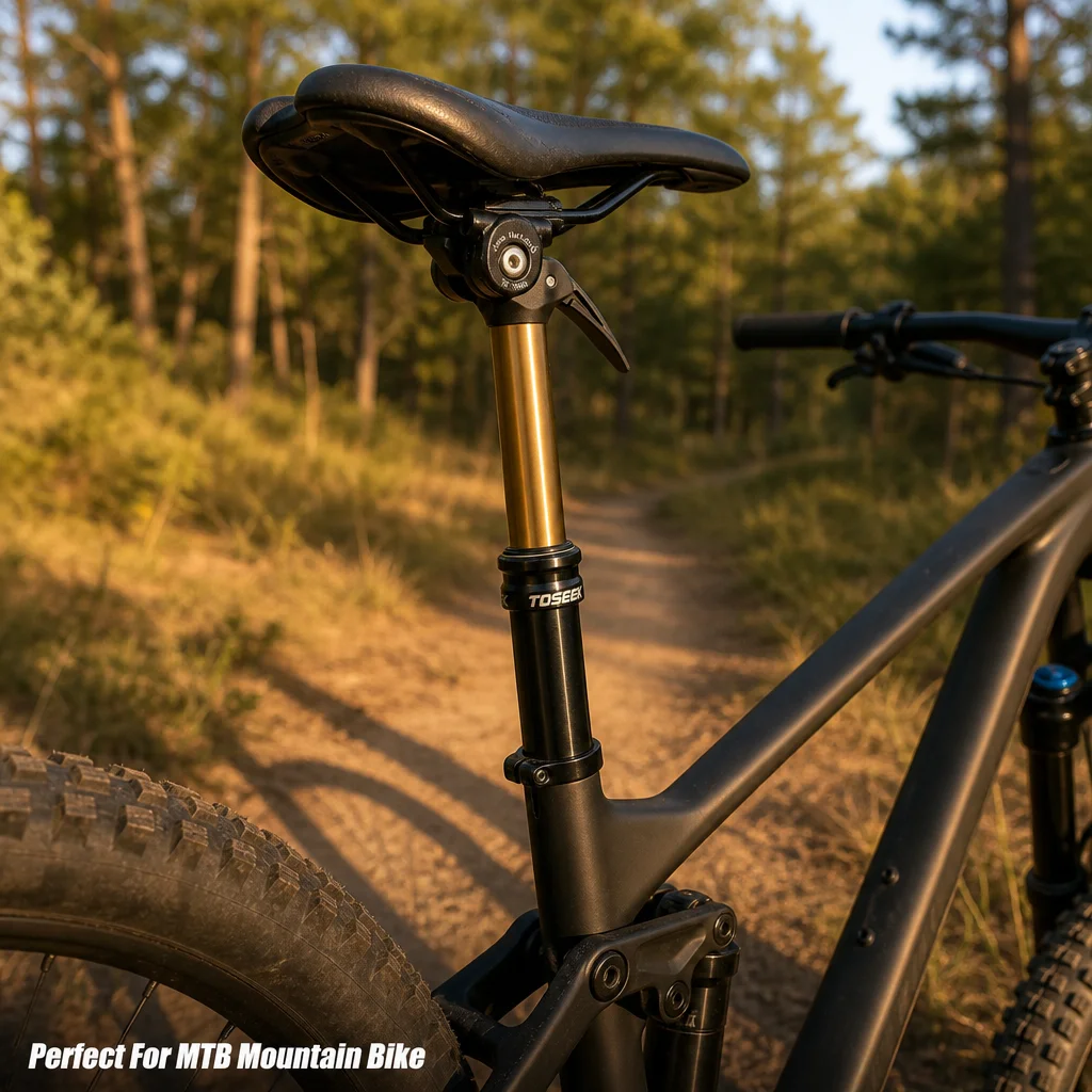 TOSEEK Kabellose Hydraulische Sattelstütze 27,2/30,9/31,6mm 105/130/155mm Verstellhöhe für MTB, Rennrad und Gravelbike – Detail 9