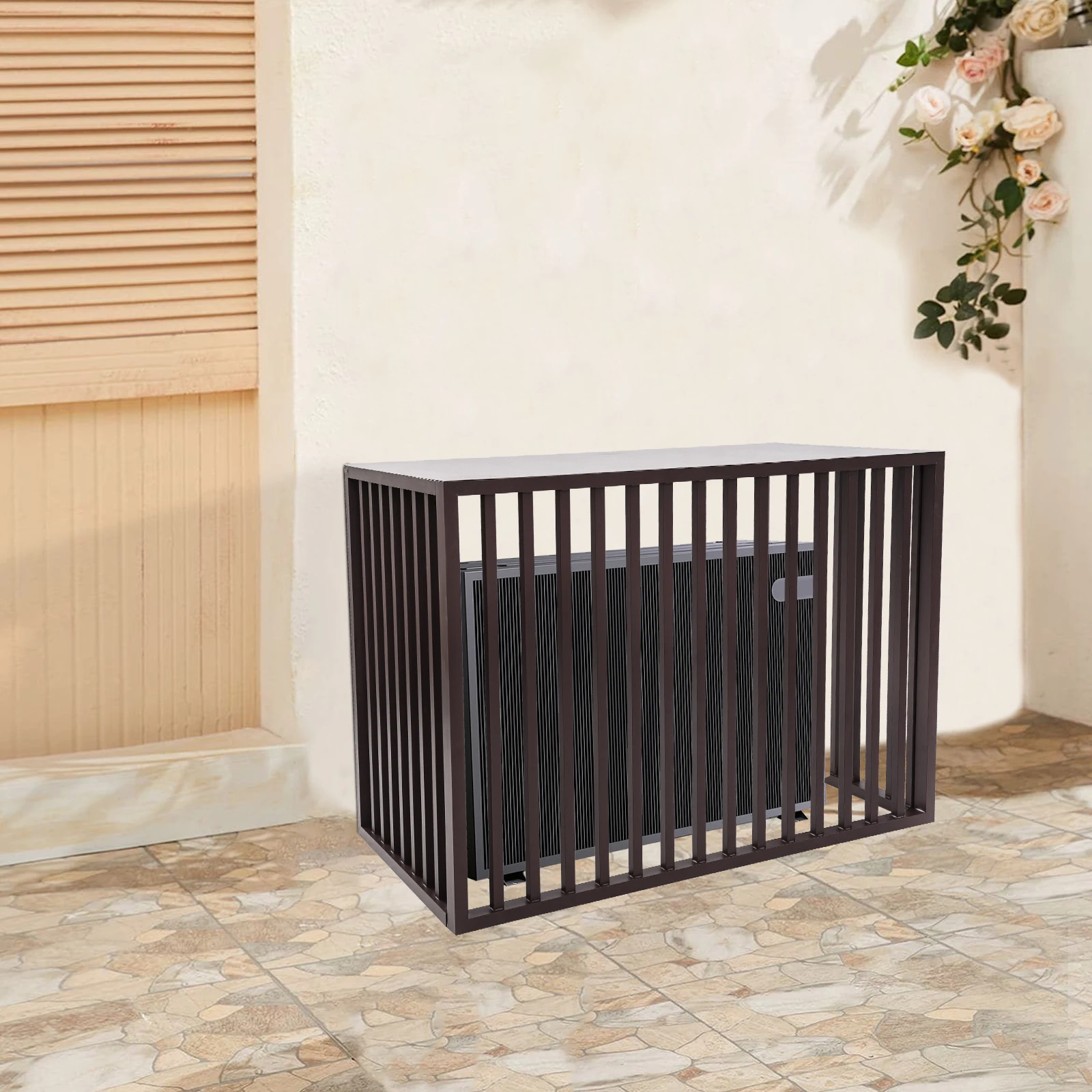 

Современный защитный экран для наружных блоков кондиционеров, прямоугольный, с электростатическим напылением, для обеспечения конфиденциальности и защиты от непогоды