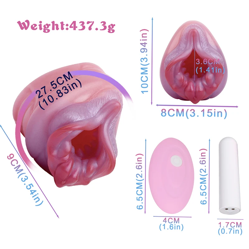 9*10cm Goat Vagina Vibrator Pocket Pussy Male Masturbator Glans Exerciser Sex Toys for Men Masturbation Cup Penis Penetration