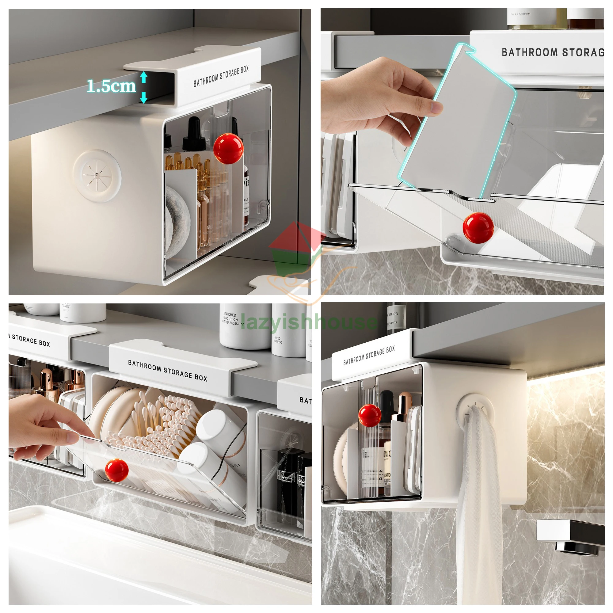 Kotak Penyimpanan Serbaguna un - Home Goods Bathroom Cabinets ulasan dan harga