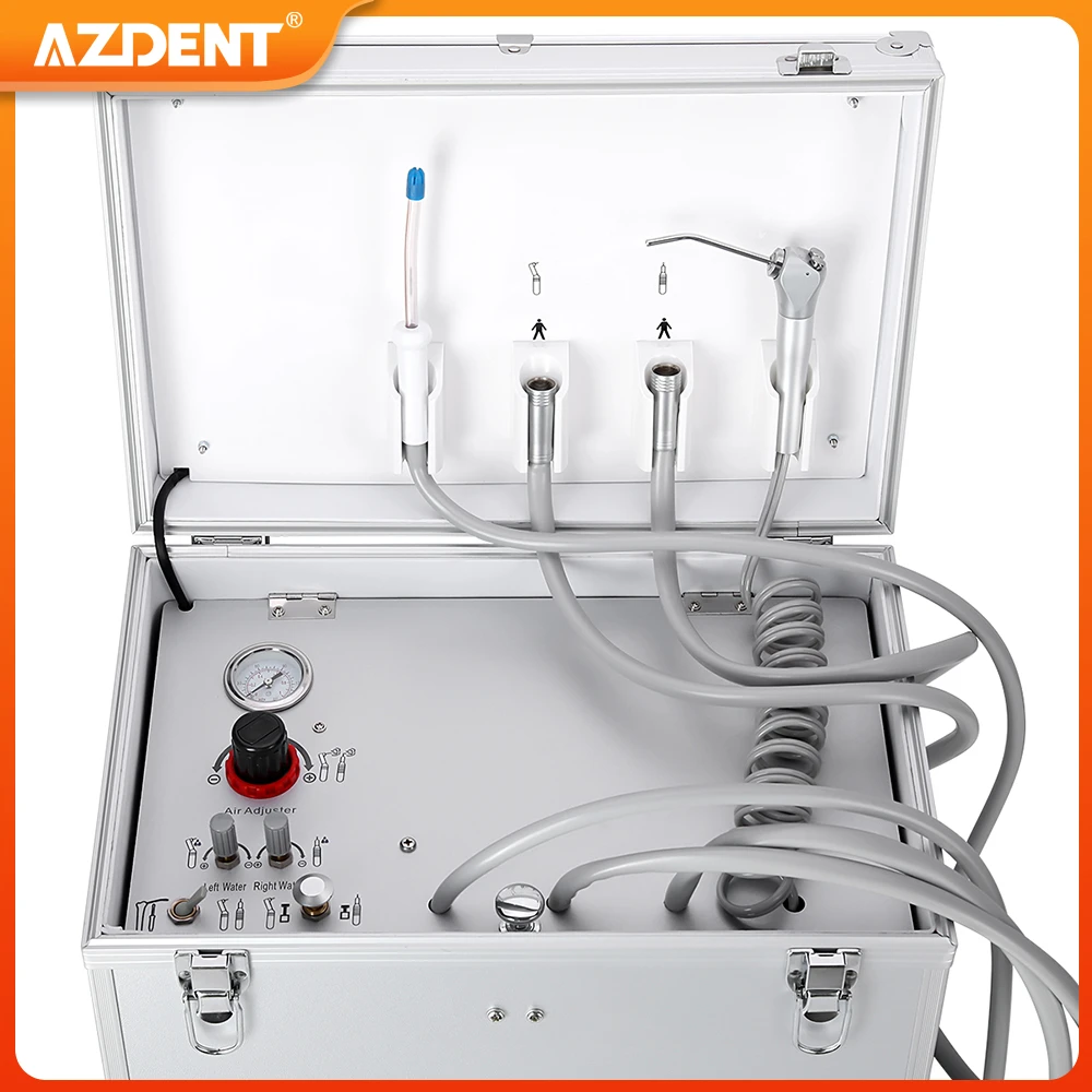 Portable Dental Unit with Air Compressor AZDENT Surgery Turbine Units Dentistry Lab Tools Equipment