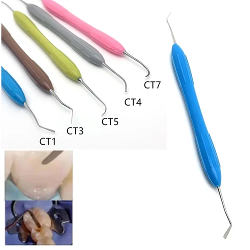 Kit de herramientas de relleno de resina de silicona Dental, espátulas compuestas para restauración estética de dentista, aplicadores de resina duraderos