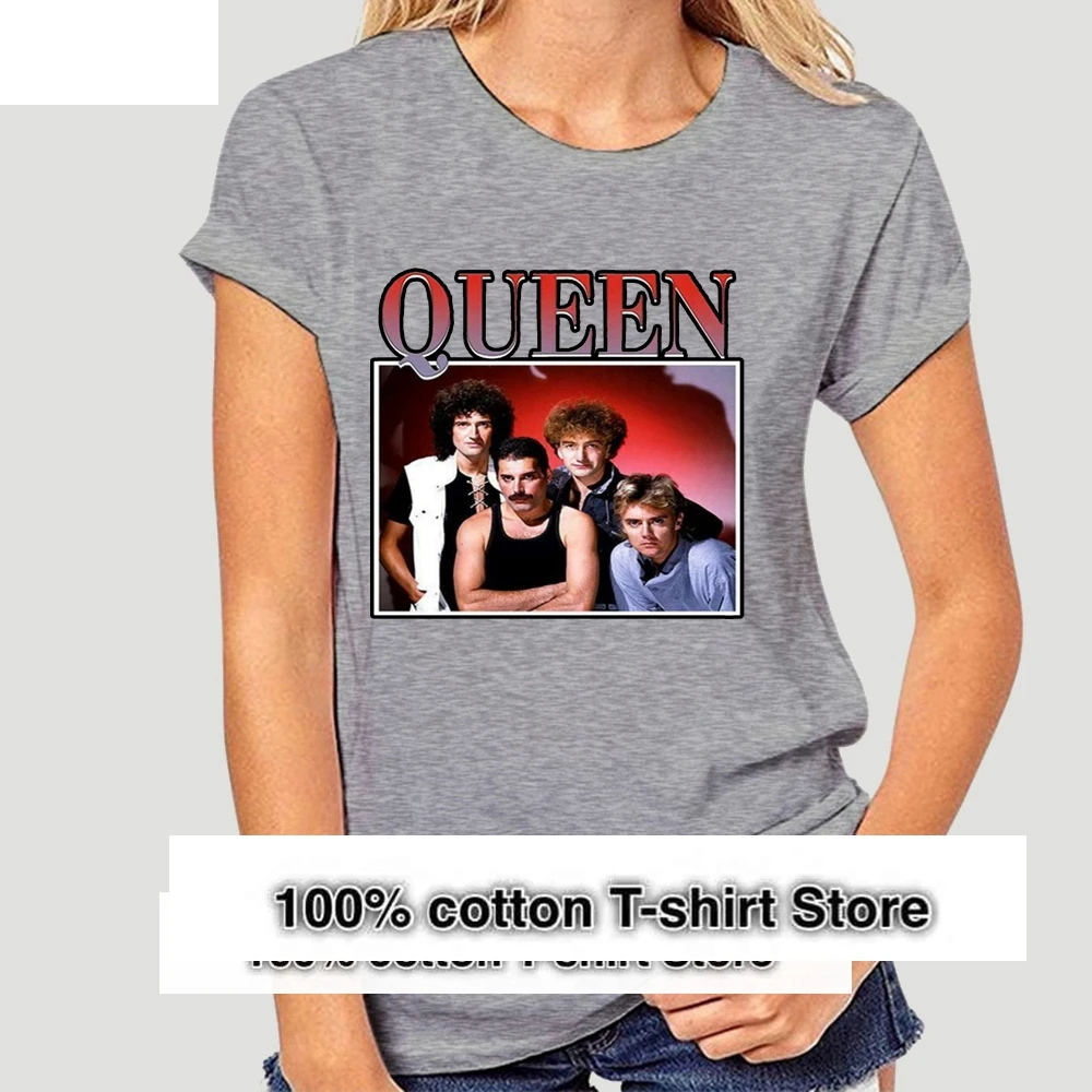 Queen T-Shirt 2024 Freddie Mercury Lengend Famous Singer Rock  Black S-3XL Short Sleeves  Fashion T Shirt -2009A