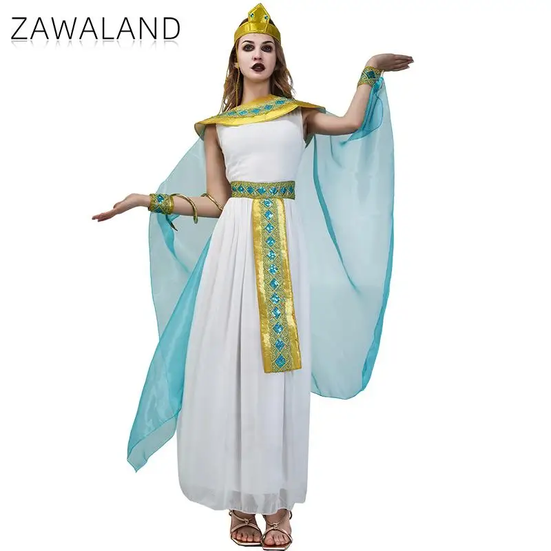 Zawaland-Costume de Cosplay de Reine d'Egypte pour Femme, Vêtements Sexy, ixde Vacances, Spectacle Drôle, Mode d'Halloween