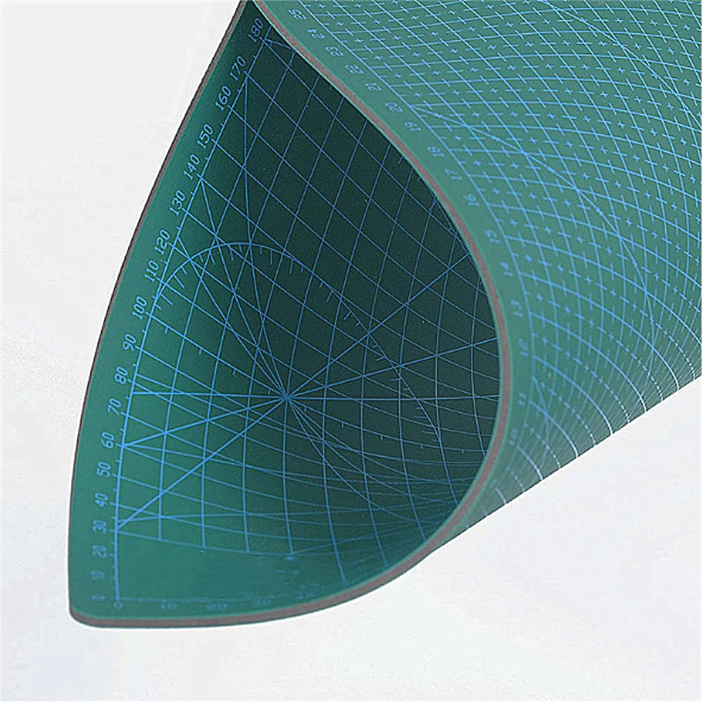 A1 A2 Green Cutting Mat Double-Sided Grid Soft Self-Healing Design Engraving Pad School Office Supply Carving Board