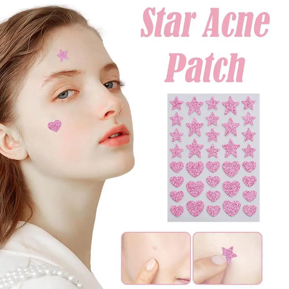 Patch autocollant imperméable à paillettes pour le traitement de l'acné, outil de tache, masque GNE, soins de la peau, dissolvant pour le visage, bouton, défaut, Pi, O4U3