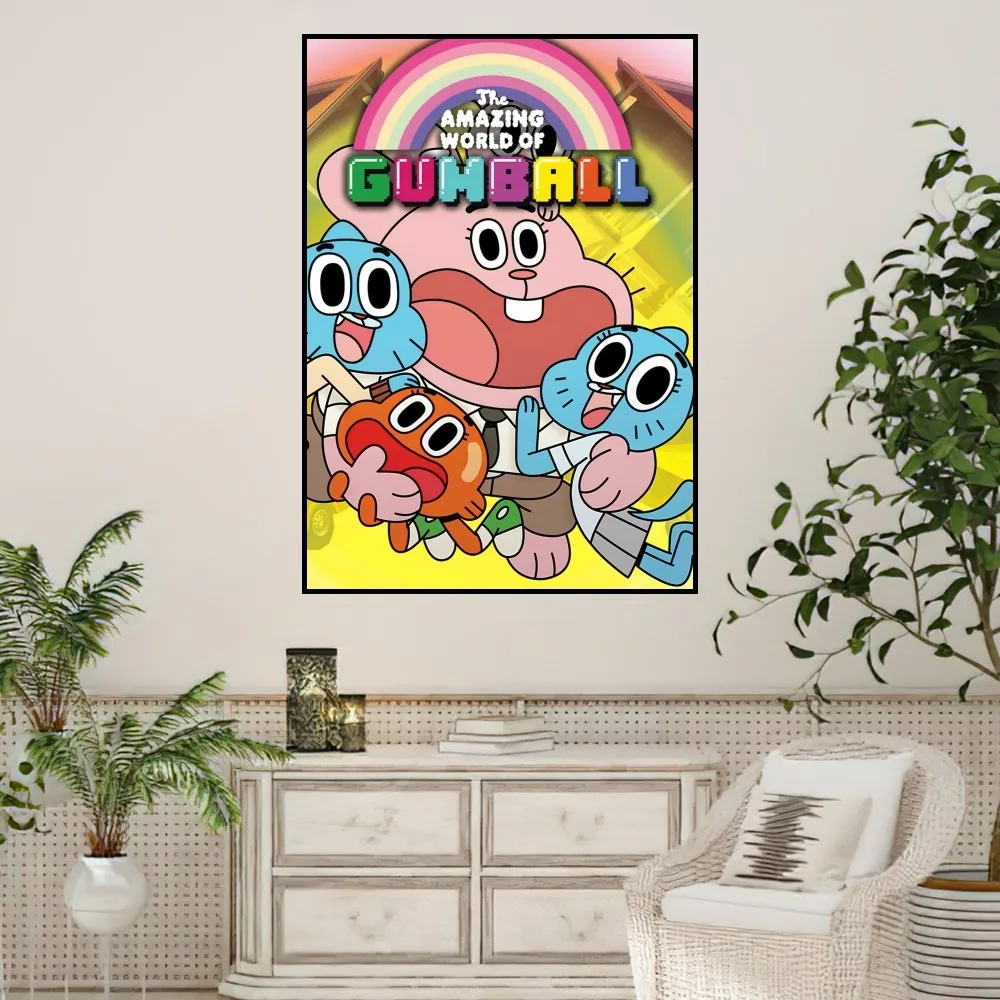 WCartoon The A-Amazing W-World of G-Gumball Poster Home Prints Wall Painting Bedroom Living Room Decoration Office