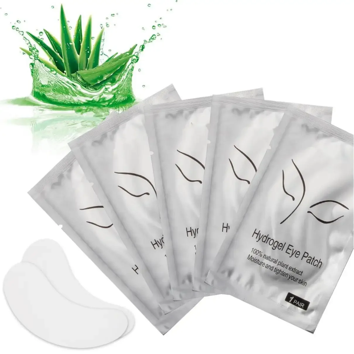 5Pairs Lash Extension Eye Stickers Hydrogel Patches Grafting Eyelashe Under Eye Pads Eyelashes Extension Lashes Tools Makeup