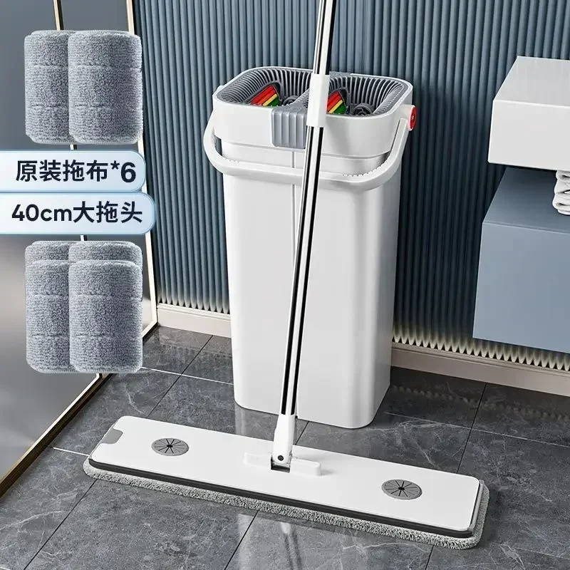 Hot-selling new mops  clean home online celebrity lazy  2023 hands-free flat  a fregona con cubo   and bucket