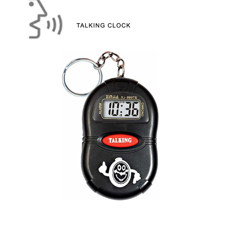 A Talking Clock that Speaking the Time. Digital Alarm Clock for the Blind, Elders or Children. Time Reporting and Hourly Chime