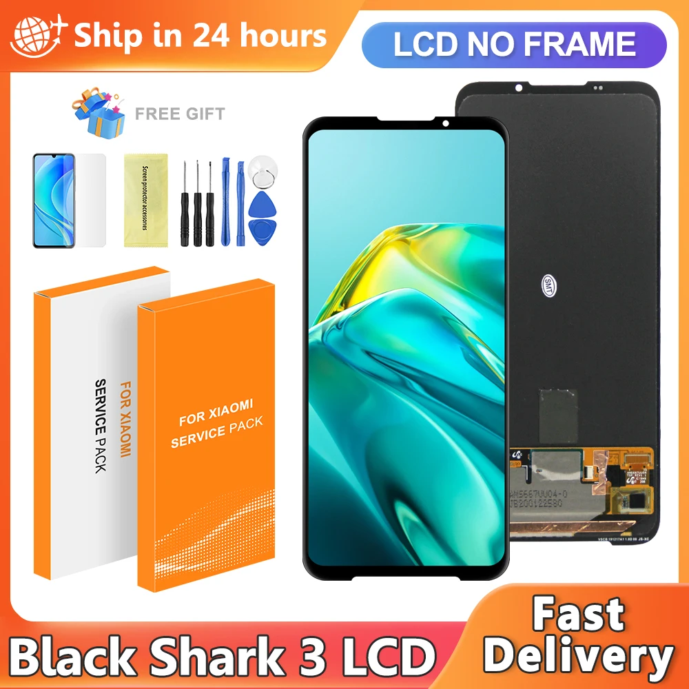 

For Xiaomi Black Shark 3 KLE-H0 KLE-A0 LCD Display Touch Screen Digitizer Assembly For BlackShark3 LCD Display With fingerprint