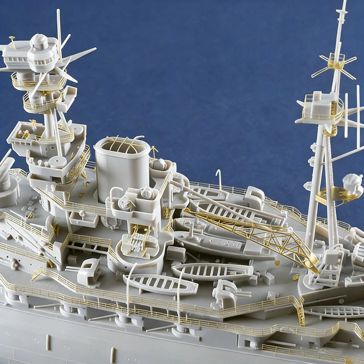 New 1/350 Scale Oak Battleship Assembly Model 54cm Highly Detailed Ships Static Model Ship Toy Ornament Warship Model