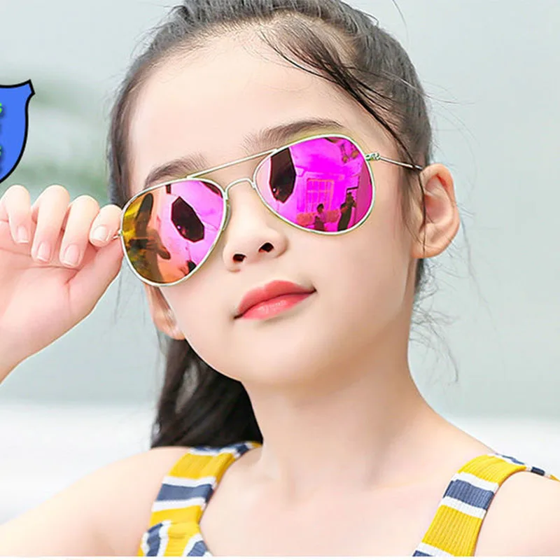 New Children\'s Polarized Sunglasses Kids Outdoor Sports Cycling Sun Glasses Girls Boys Pilot Metal Eyewear UV400 Glasses