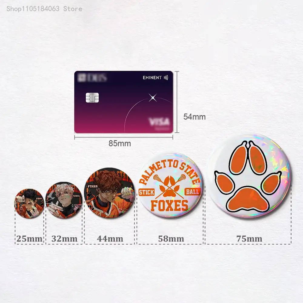 The F-Foxhole C-Court Book Badges 25 32 44 58 75 mm Round Cosplay Pin Bag Decor Fans Collect Friends Gifts Brooch Souvenir