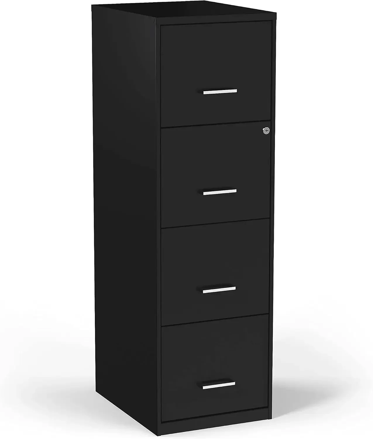 4-Drawer Vertical File Cabinet Locking Letter Black 18-Inch D (52152)