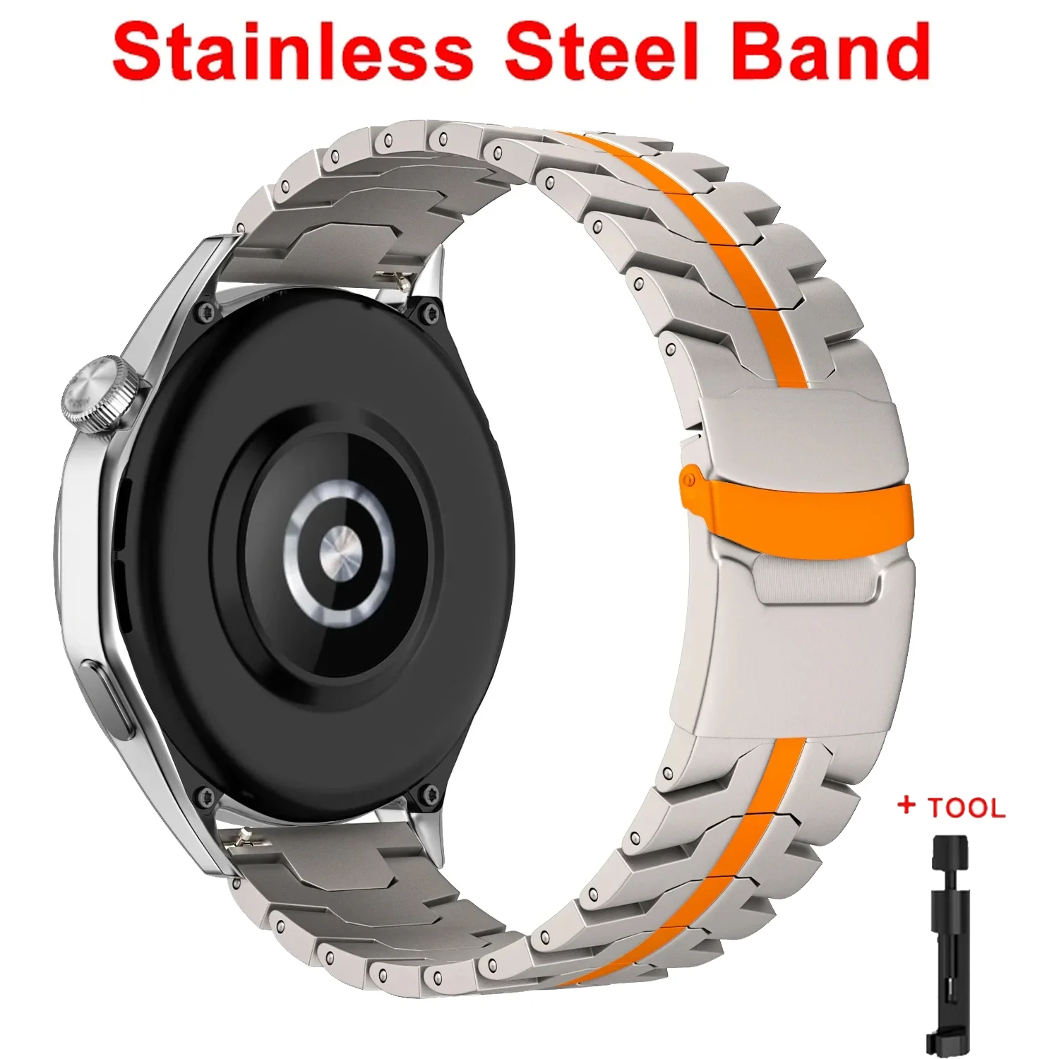 22mm Titanium Bracelet For Huawei Watch 4/3 Pro GT4/3Pro 46mm Stainless Steel Strap For Amazfit Balance GTR 4/3/2 47mm WatchBand