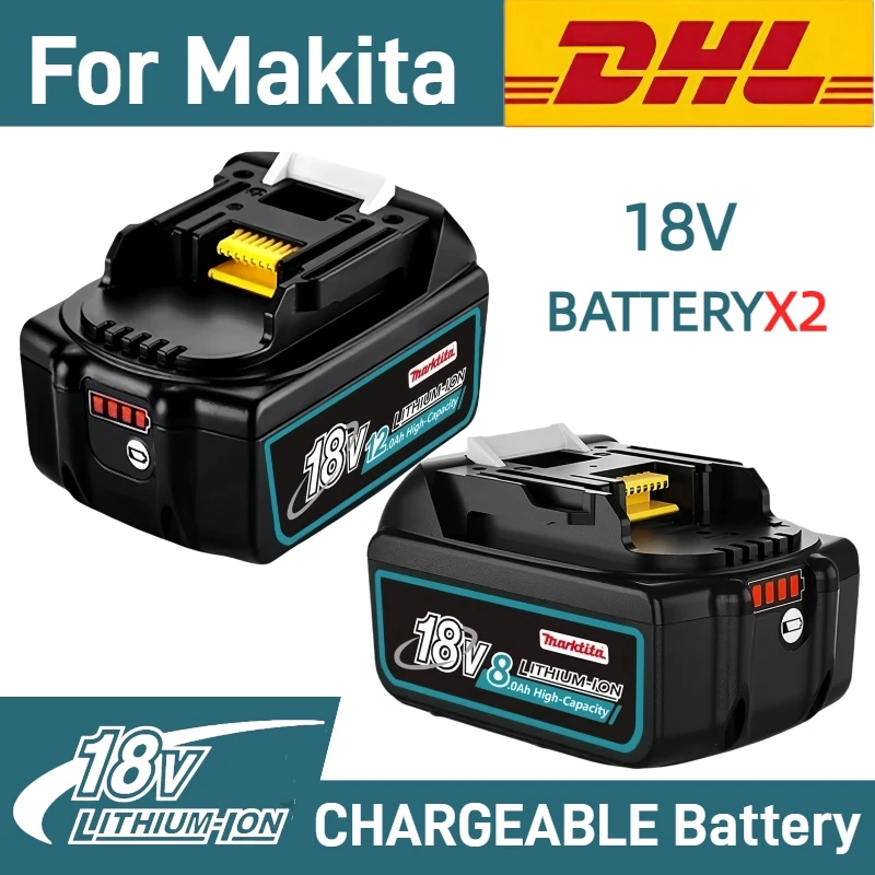 

For Makita 18V 12Ah/8Ah High capacity Rechargeable Battery, For Makita BL1860B BL1850B battery Suitable for Tool DTW700