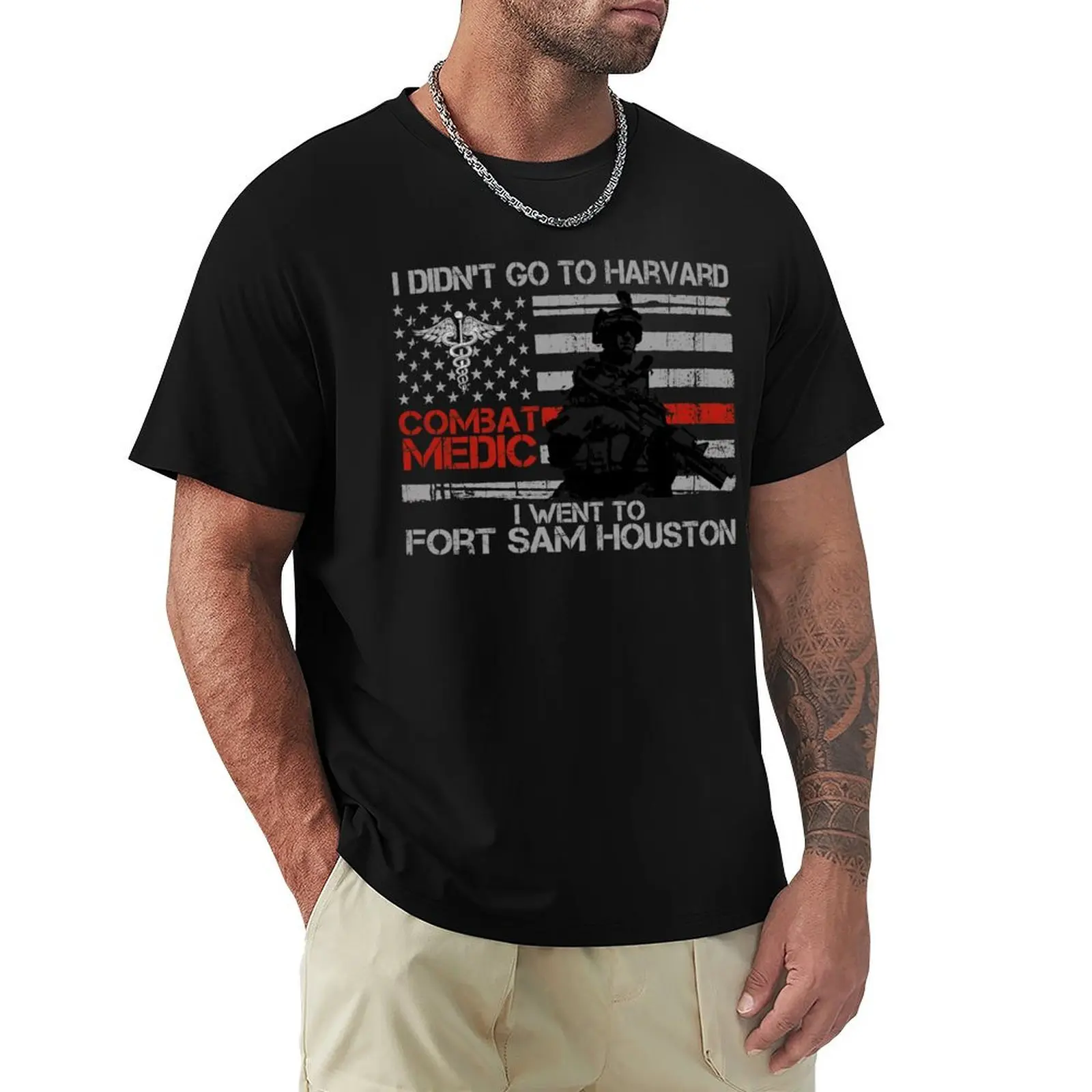 Camiseta I Went To Fort Sam Huston Combat Medic, camiseta de talla grande para uso diario