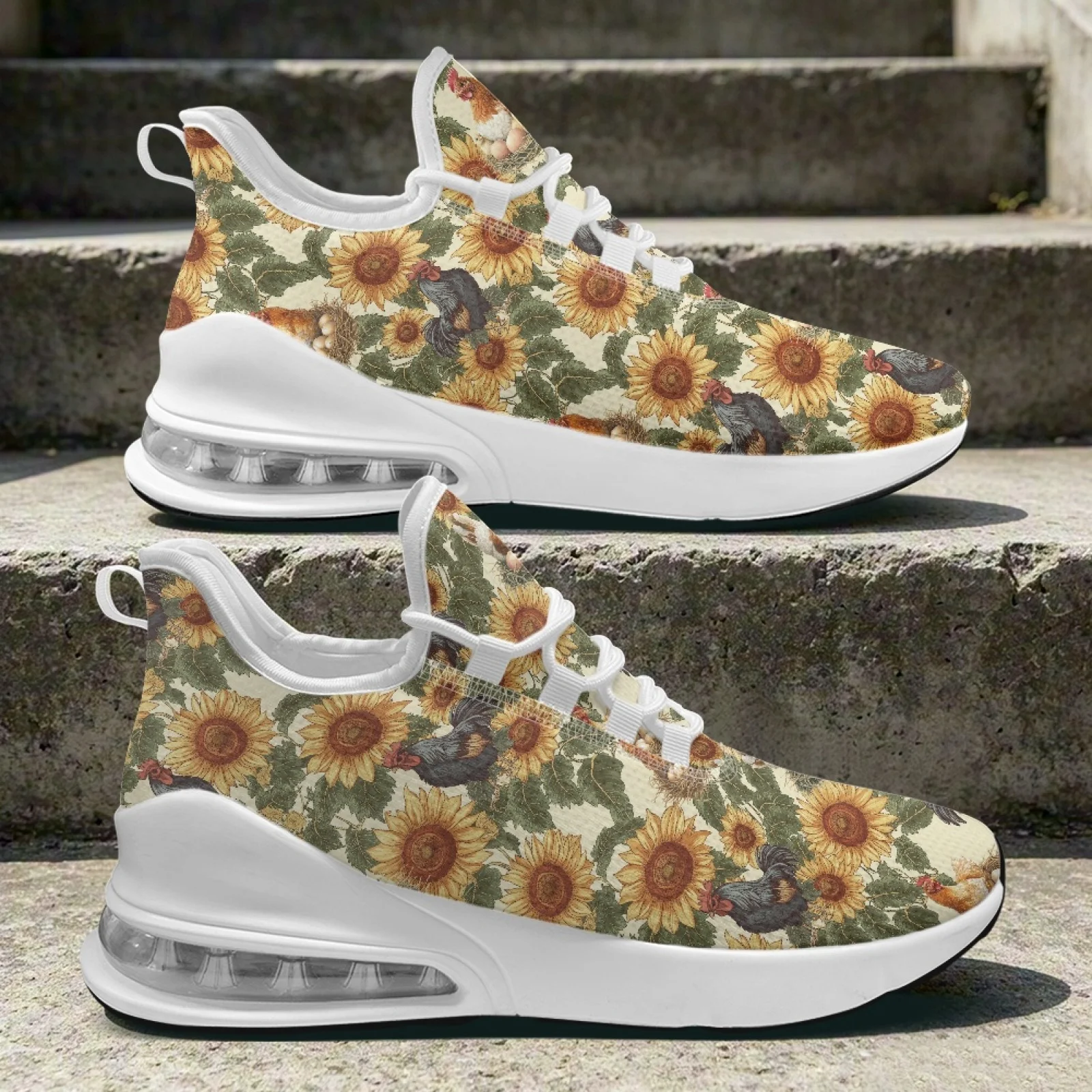 Oxford Lace Up Women - PENSTROLL Ayçiçeği Desenli Hafif Kadın File