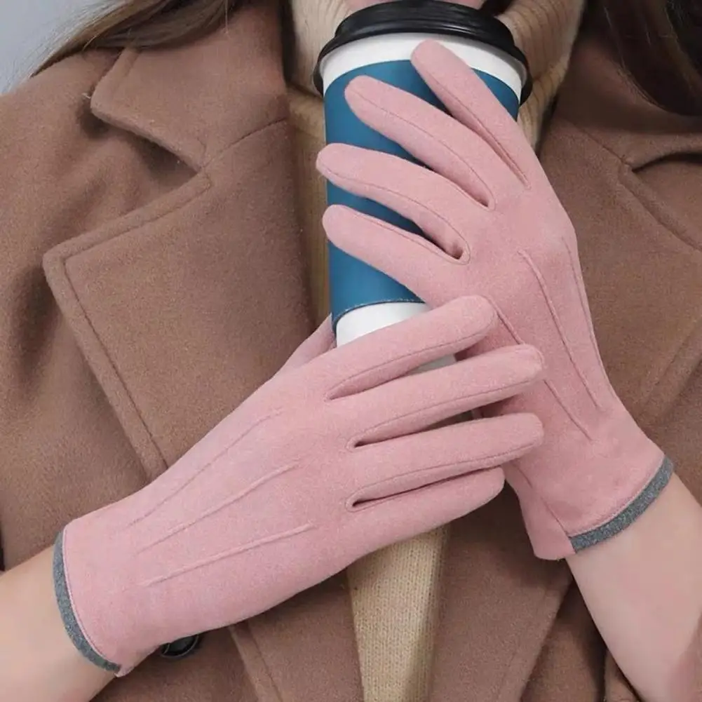 Guanti termici invernali da donna Guanti touch screen foderati in pile Guanti caldi antivento per SMS Ciclismo Guida Lavoro all'aperto