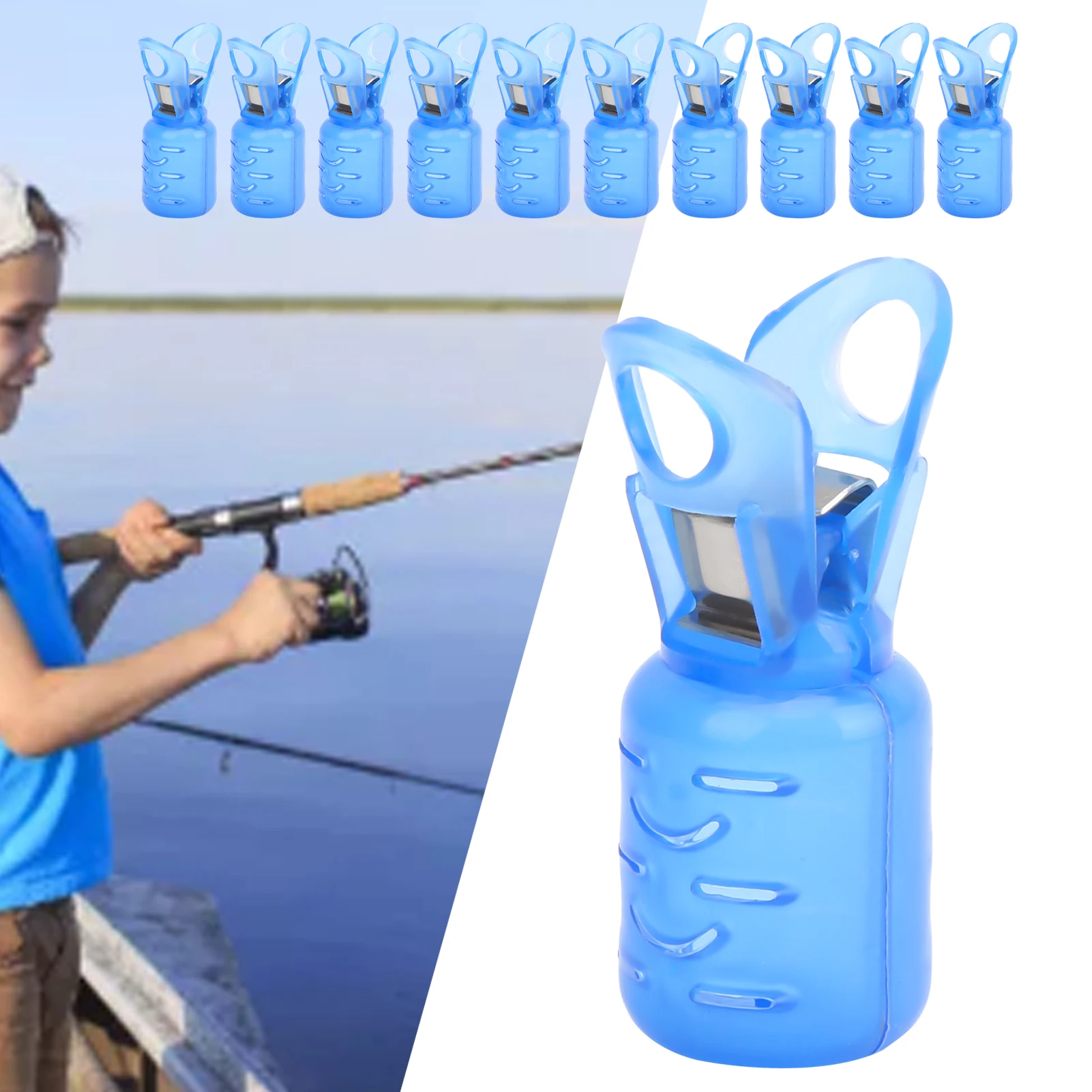 10 STKS EVA Vishaak Cover Inktvis Jig Haak Protector Case Visgerei Dozen Gereedschap