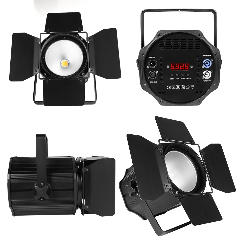 2-4 Stück 300W COB LED Par-Licht mit Barn Doors 2-in-1 Kaltweiß + Warmweiß LED Beam Wash Strobe 6-in-1 RGBWA+UV-Effekt Bühnenbeleuchtung – Detail 7