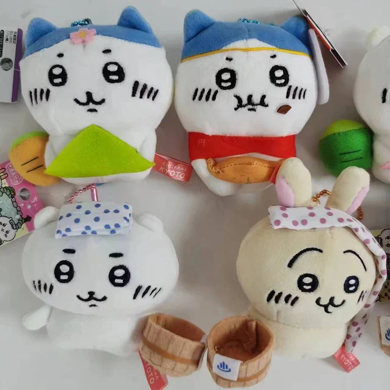 Nouveau Chiikawa mignon en peluche porte-clés poupée Kawaii Kobe marin Hachi Usaki sac à dos pendentif en peluche clé pendentif décoration cadeau